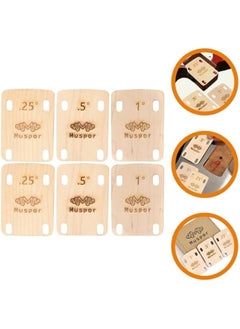 Generic 6pcs Guitar Neck Spacer Bass Neck Shims Thickness Shims Thickened Shims for Musical Bass Instrument Bass Neck Spacer Guitar Wood Shims Bass Shims Maple Accessories Electric Guitar  - Image 4