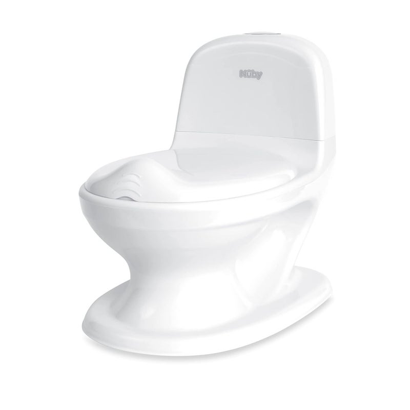 Nuby My Real Potty Training Toilet with Life-Like Flush Button and Sound - 18+ Months - White - Image 4
