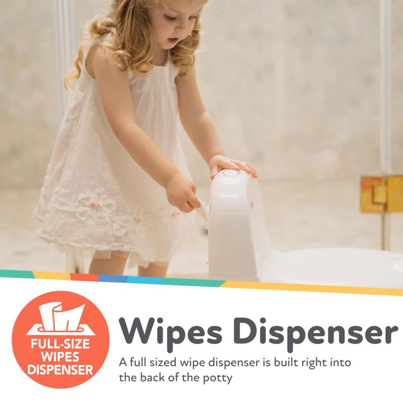 Nuby My Real Potty Training Toilet with Life-Like Flush Button and Sound - 18+ Months - White - Image 5