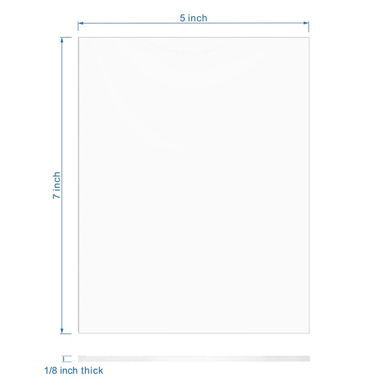 KAITELA Pack of 10 Clear Acrylic Sheet 5" x 7" Cast Plexiglass Panel 1/8" Thick (3mm) Transparent Plastic Board for Sign, Craft, Display Projects, Laser Cutting, Engraving, Painting - Image 3