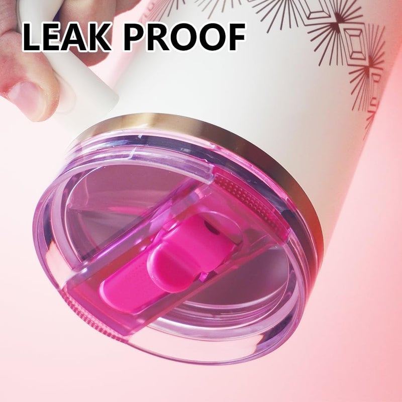 Dreamfocus 40 oz Leak Proof Flip Straw Lid Replacement for Stanley 40 oz Quencher H2.0 and ProTour Tumbler - Image 3