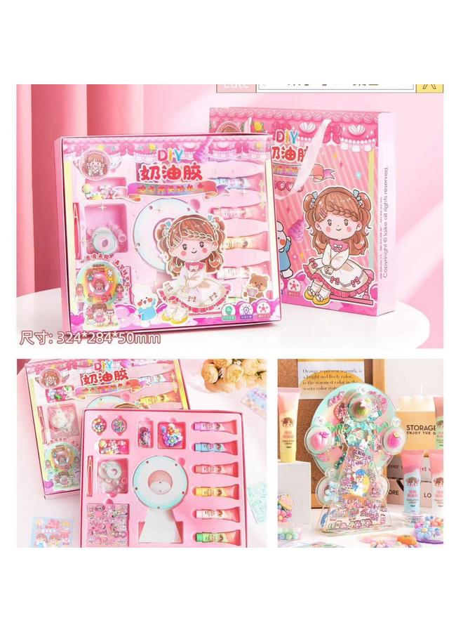 Bluejw Lac Diy Cream Glue Small Disc Sticker Suit Girl Children's Toy Goo-ka Plate Full Set Of Hand Account Kit - Image 1