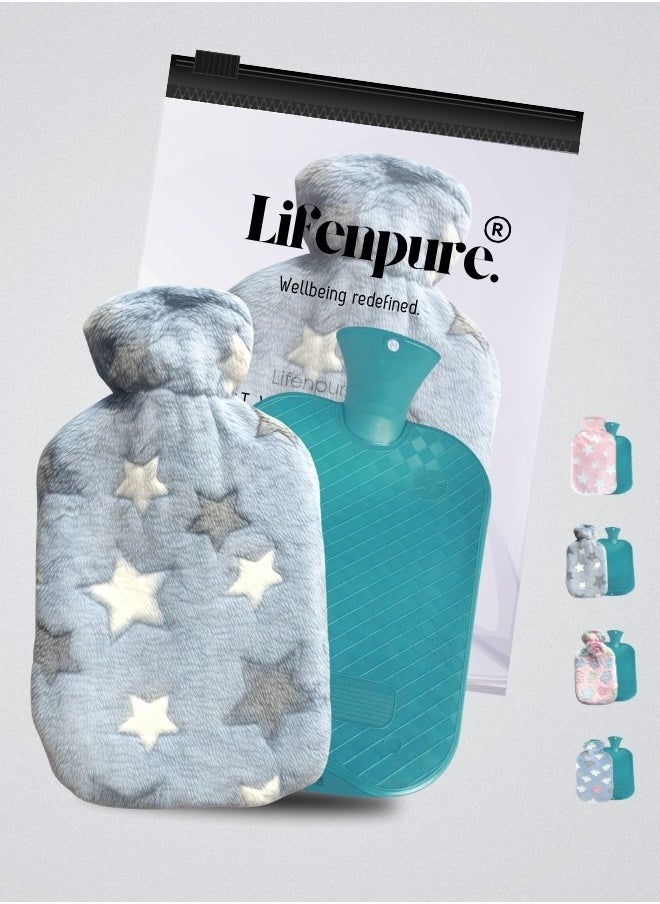 Lifenpure Lifenpure™ 2 Ltr Soft Hot Water Bag In Reusable Ziplock Clear Pouch Bag Classic Style For Body Shoulder Cramps Neck Pain Relief  - Image 1
