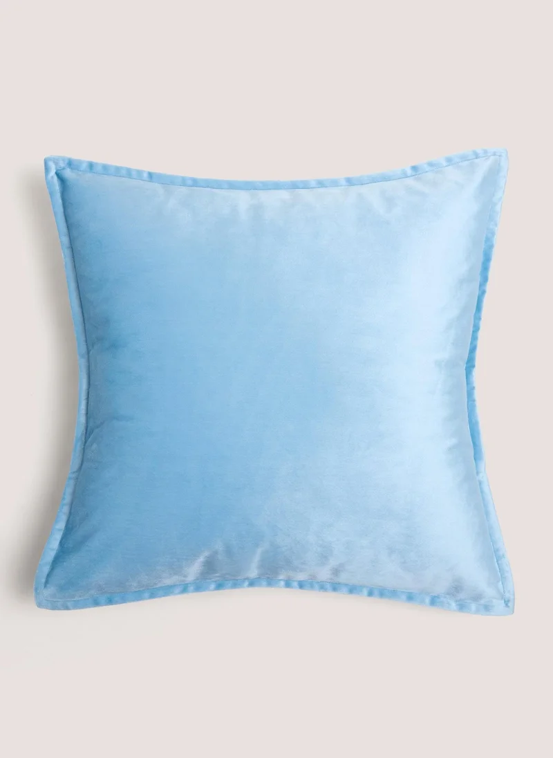 Matalan Blue Velvet Cushion
