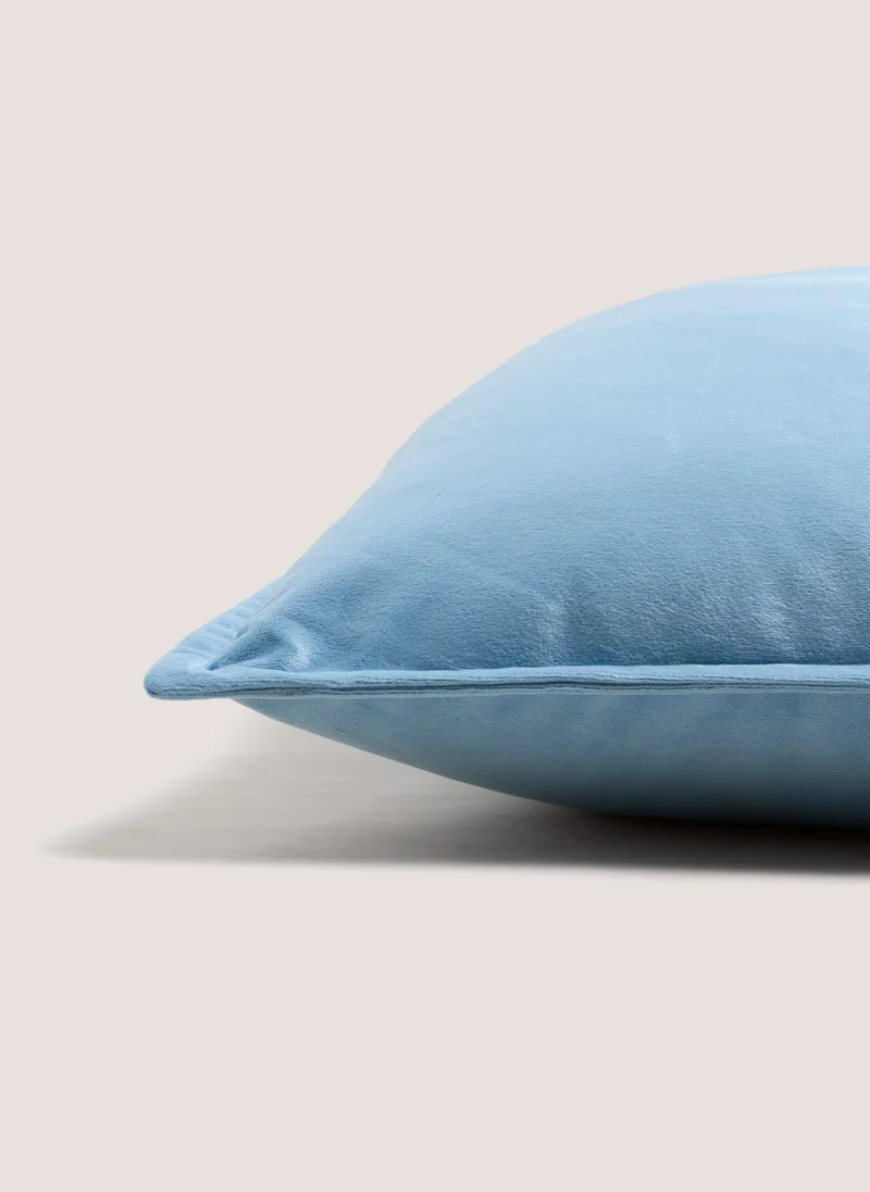 Matalan Blue Velvet Cushion