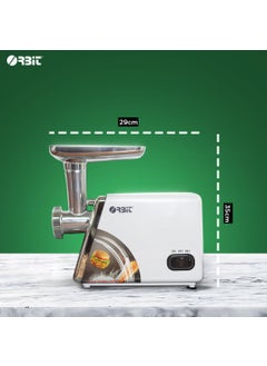 ORBIT Orbit Stainless Steel Electric Heavy Duty Meat Mincer and Grinder, 3000 W, Keema Machine, White  - Image 5