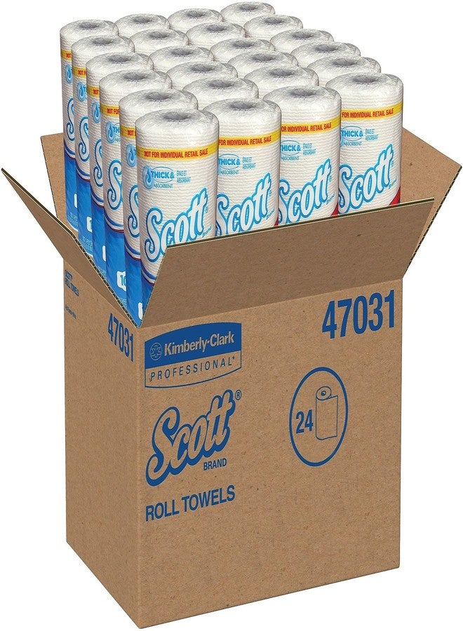 Scott مناديل المطبخ سكوت اختيار الورقة ميغا، 1-طبقة، 4.8 x 11، أبيض، 102/لفة، 24/كرتون - Image 2