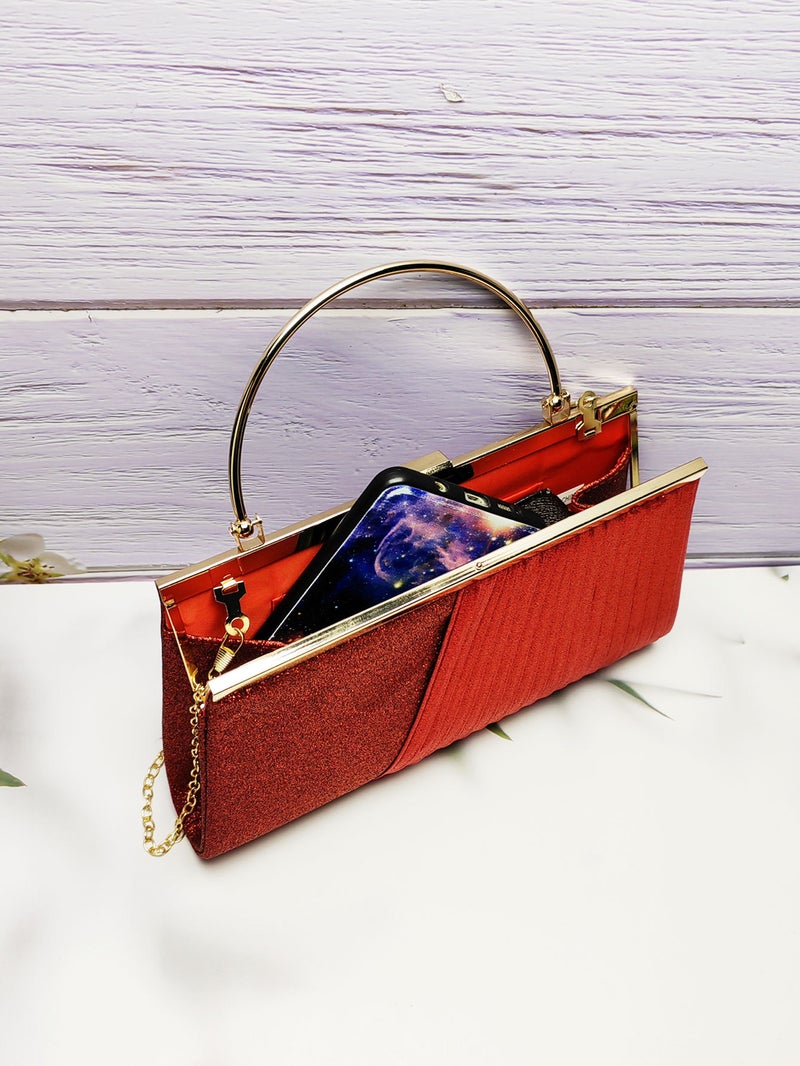 New Shiny Banquet Handbag Cross-Body Evening Dress Bag Ktv Princess Bag Celebrity Handbag With Buckle Folding Bag - Image 5