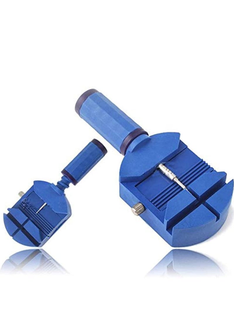 Adjustable Plastic Wristband Remover Watch Band Bracelet Spring Bars Wrist Strap Link Pin Remover Adjustor Sizing Tool Repair Maintenance Tool for Watchmakers Accessory (Blue) - Image 1