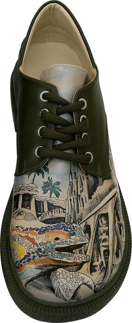 Dogo Women's Vegan Leather Multicolor Casual Shoes - Barcelona Design