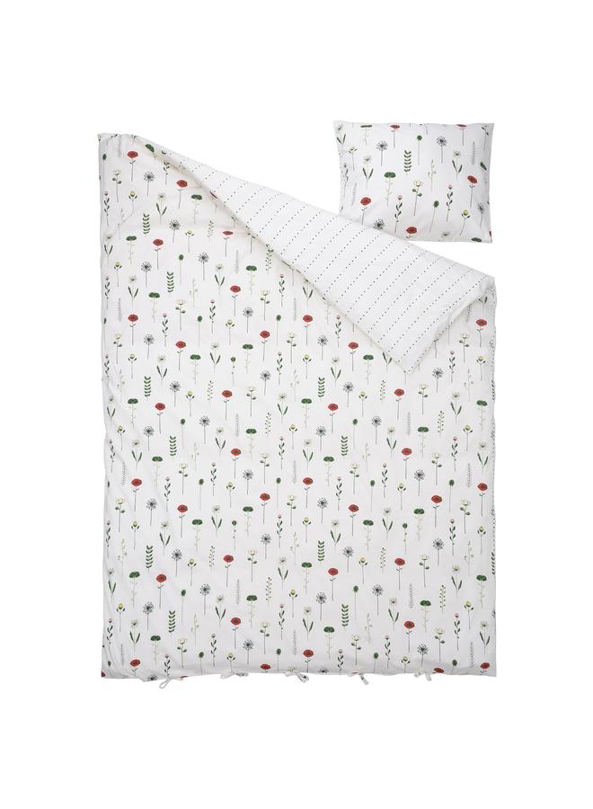 Zaboon Duvet Cover And Pillowcase, Floral Pattern Multicolour, 150X200/50X80 Cm - Image 2