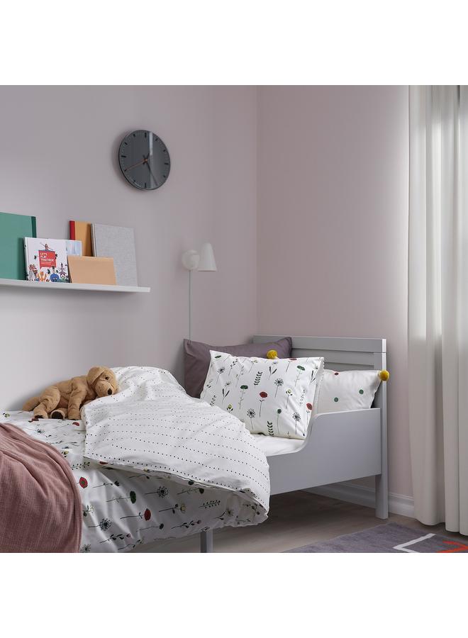 Zaboon Duvet Cover And Pillowcase, Floral Pattern Multicolour, 150X200/50X80 Cm - Image 4