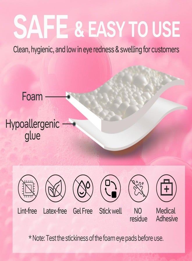 Akissos Eye Pads Lash Extensions(250 Pcs) - Akissos Premium White Foam Under Eye Patches, Eyepads with Hypoallergenic Glue for Cluster Eyelash Extensions | Lift | Tint | Remove, Beauty Tools, All Skin Type - Image 4