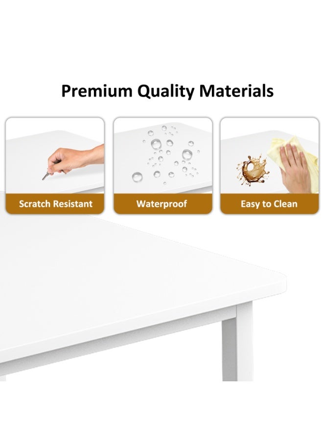 Canadel Computer Desk with Shelf, Rounded Corner Design, Scratch & Waterproof Surface, Office Table for Home Office Study Writing Work - Image 4