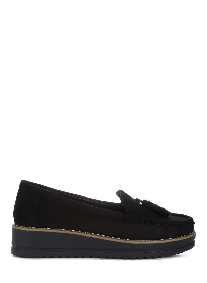 London Rag Daiki Platform Lug Sole Tassel Loafers In Black