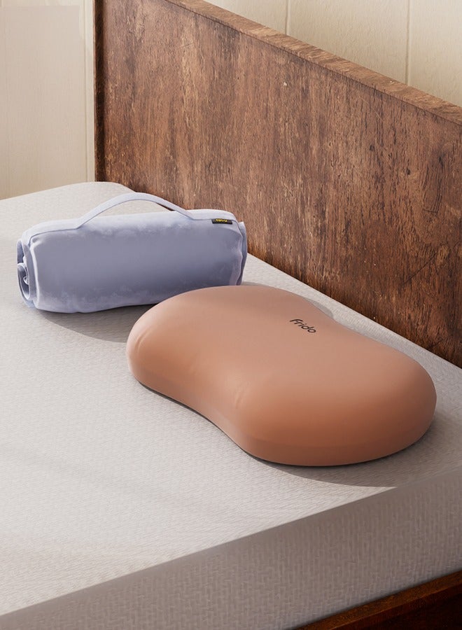 Frido Cuddle Pillow | Cloud-Like Soft Memory Foam Pillow | Hugging Pillow for Adults | Best Pillow for Side Sleepers | Anti-Frizz Sleeping Pillow for Bed & Travel Neck Pillow – Mocha Brown