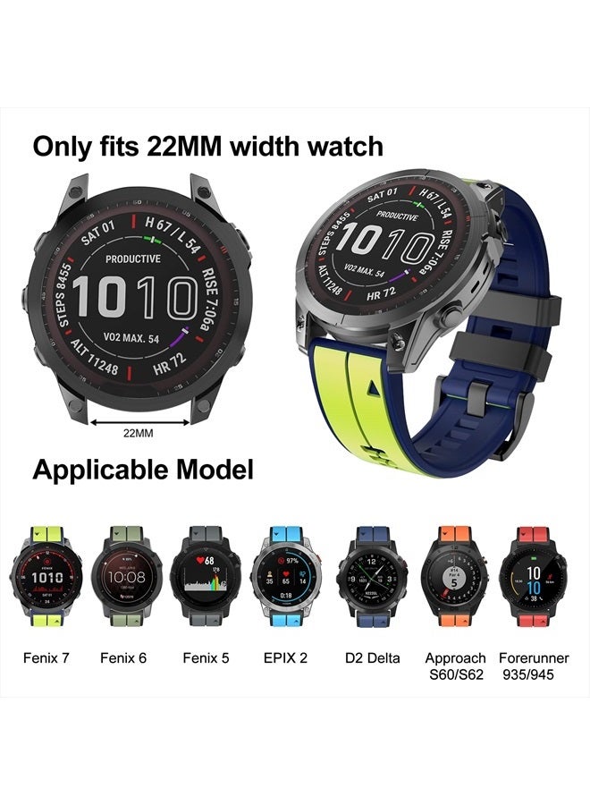ISABAKE Compatible with Fenix 5 Watch Band, Easy Fit 22MM Band for Fenix 5 Plus/Fenix 6/Fenix 7/Forerunner 935/Forerunner 945/Approach S60/Quatix 5/Quatix 6 - Image 5
