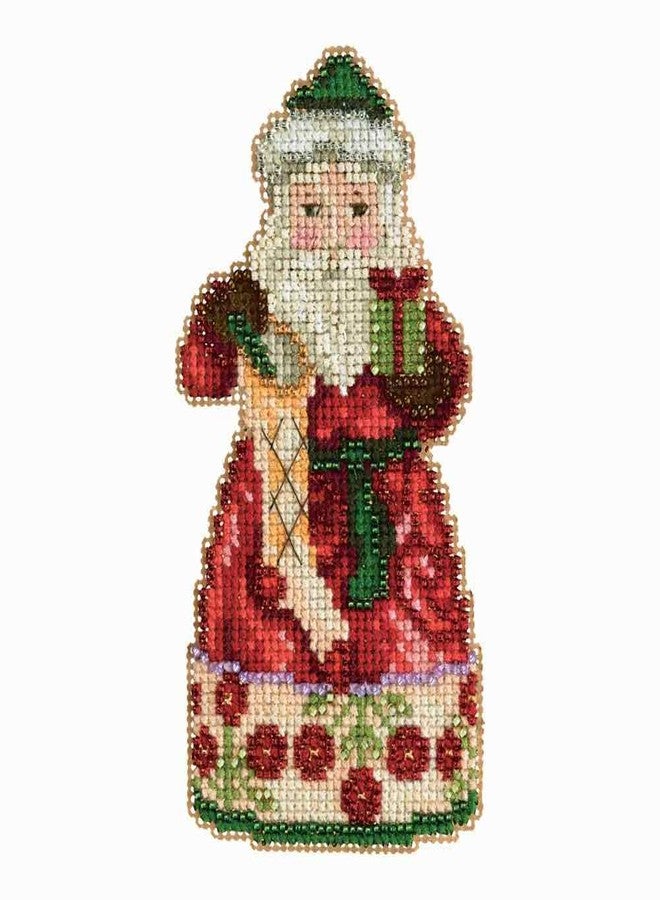 Jim Shore Christmas Spirit Santa Beaded Counted Cross Stitch Kit 2013 Mill Hill Jim Shore JS203105 - Image 1