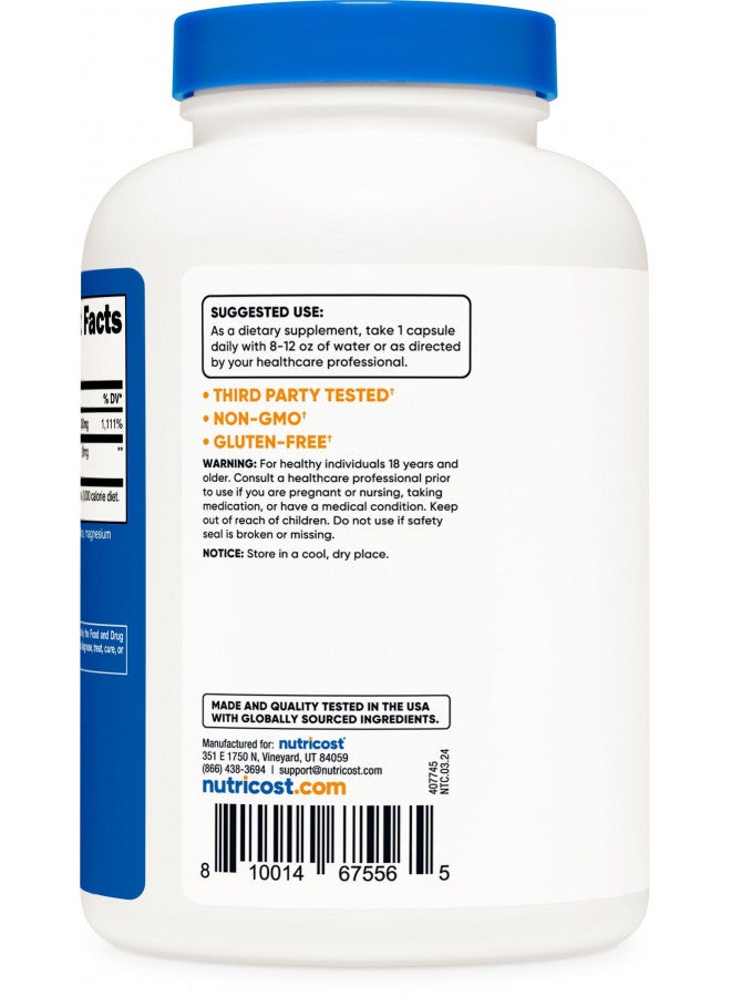 Nutricost Vitamin C with Rose Hips, 240 Capsules - Vitamin C 1,000mg, Rose Hips 25mg, Premium, Non-GMO, Gluten Free Supplement - Image 5