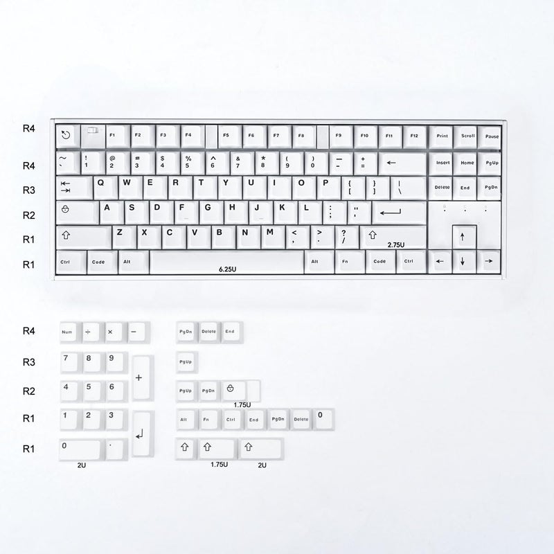 mintcaps White Keycaps Set Cherry Profile Doubleshot Bow Keycaps 120 Keys Custom Keyboard Keycap for 60% 65% 70% 75% Cherry MX Gateron Kailh Switches Mechanical Keyboard - Image 4