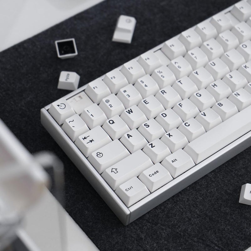 mintcaps White Keycaps Set Cherry Profile Doubleshot Bow Keycaps 120 Keys Custom Keyboard Keycap for 60% 65% 70% 75% Cherry MX Gateron Kailh Switches Mechanical Keyboard - Image 1