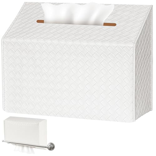 NiHome PU Leather Tissue Box Cover for Kleenex Hand Towels Versatile Design for Countertops and Towel Racks Leather Enhances Home Decor Easy to Use with Exquisite Edging Craftsmanship - Image 1