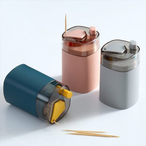 Hidak Toothpick Holder Automatic Toothpick Dispenser Toothpick Storage Box Multi Color - Image 1
