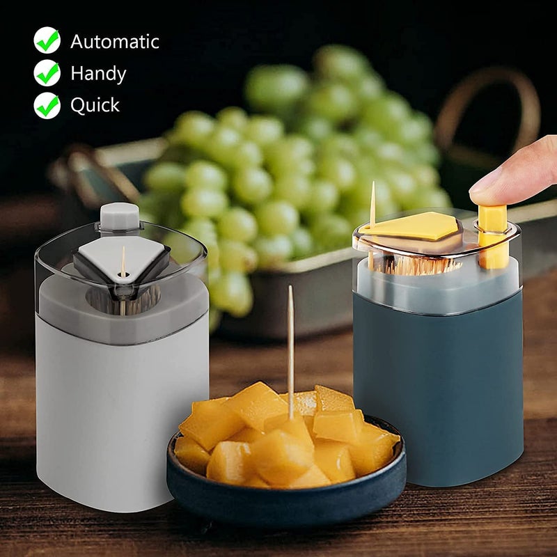 Hidak Toothpick Holder Automatic Toothpick Dispenser Toothpick Storage Box Multi Color - Image 3