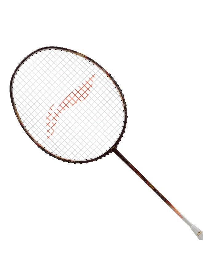 Li-Ning Super Series SS100 Carbon Graphite Badminton Strung Badminton Racket with Full Racket Cover (Maroon/White) - Image 1