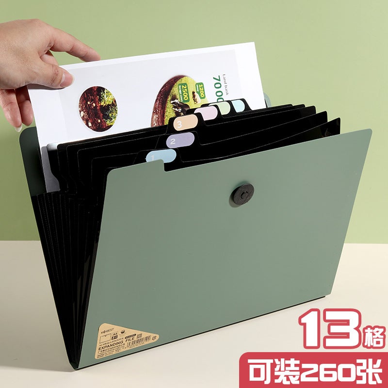 Student Test Paper Clip Organ Bag Multi-Layer Folder Office Information Kit Large Capacity Quantum Maternity Inspection Information Kit - Image 3