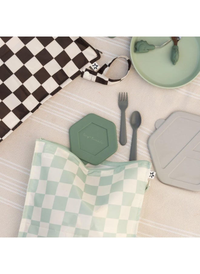 Tiny Twinkle Mess Proof Wet Bags | 2-Pack Reusable Waterproof Wet Bags for Swimsuits | Baby Clothes | Travel & Diaper Bag (Unisex Checkers) - Image 3