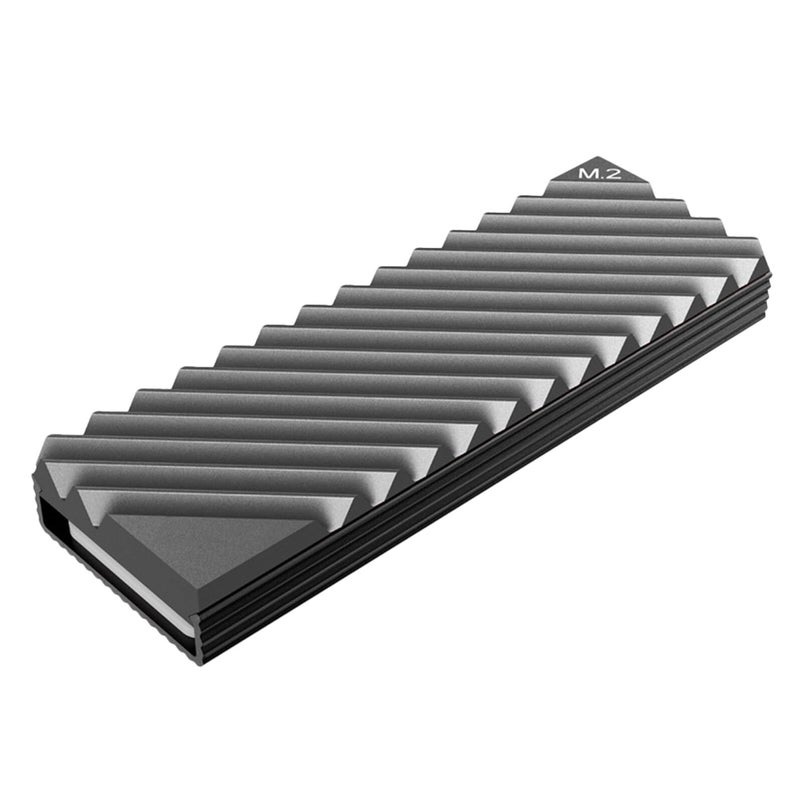 رادياتور الألومنيوم الرمادي M.2 2280 لتبريد SSD، لوحة تبريد معدنية رقيقة لمكونات الكمبيوتر الداخلية - Image 2