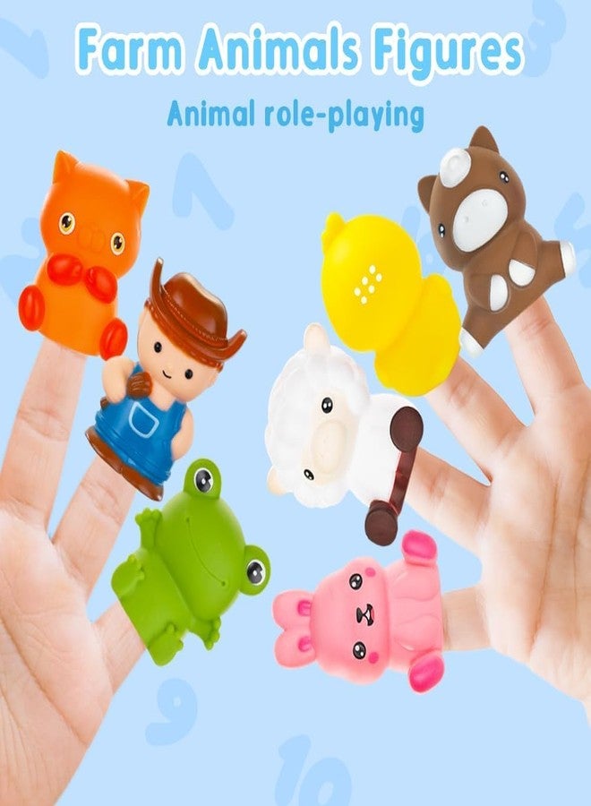 Kimicare Learning Montessori Toys for Toddlers 1 2 3 Years Old, Sensory Farm Animals Train Toys with 10 Finger Puppets 1 Farmer, Counting Matching Sorting Barns with Keys, Educational Gift for Boys Girls - Image 5