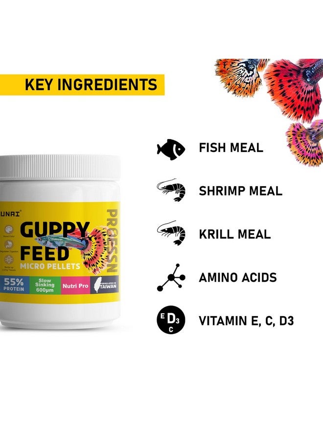 طعام سمك الجوبي من توناي يحتوي على 55% بروتين | 40 جرام | 600 ميكرون - حبيبات دقيقة عائمة | تعزيز لون الذيل المضمون لأسماك الجوبي، تركيبة تايوانية - Image 4