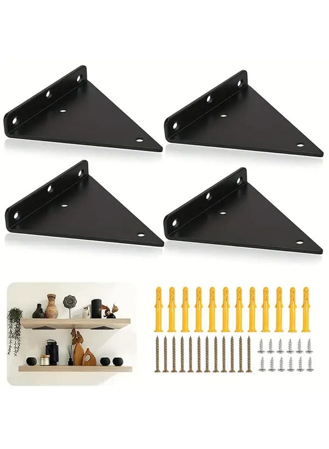 Heavy Duty Floating Shelf Brackets 8 Pack 14 5x13 Cm Metal Mounting Hardware - Image 2