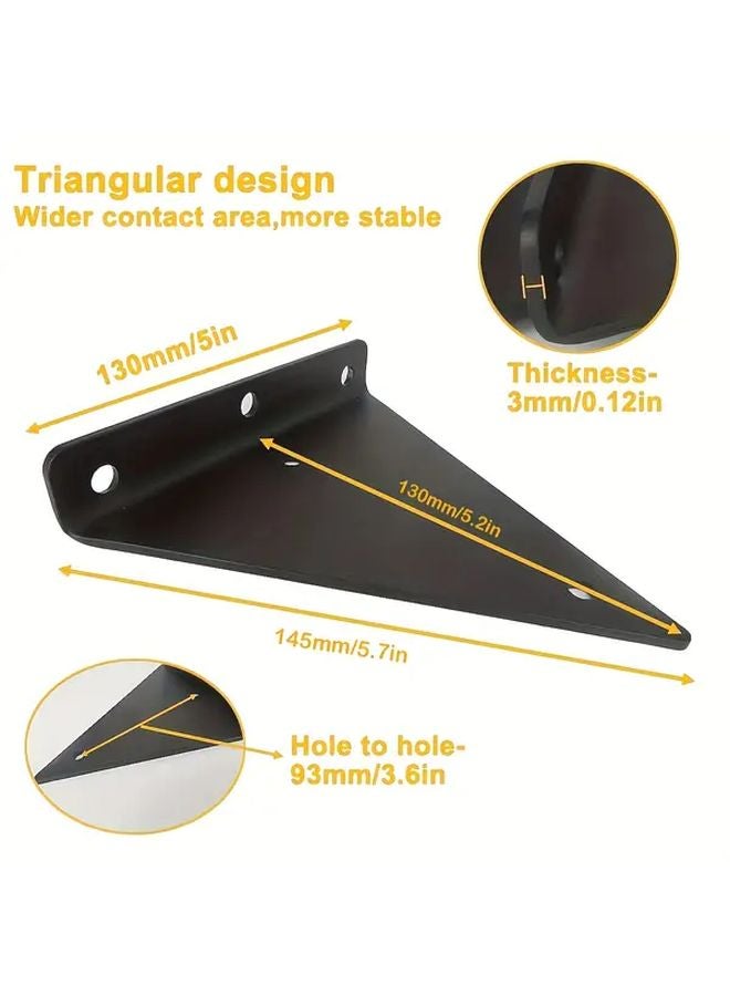 Heavy Duty Floating Shelf Brackets 8 Pack 14 5x13 Cm Metal Mounting Hardware - Image 4