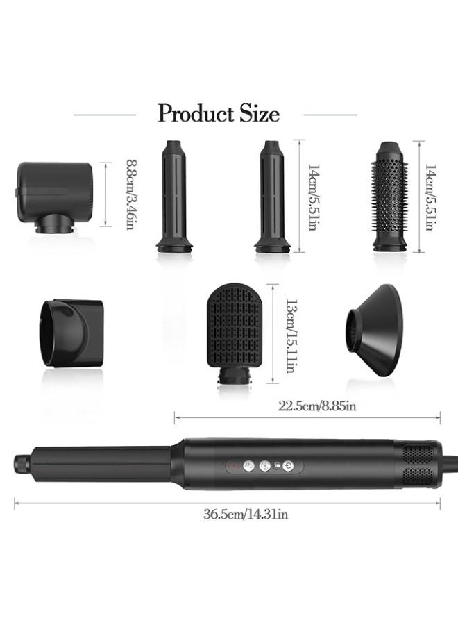 Macon Hair Dryer & Styling Set ,7 Interchangeable Attachments, Blow Dryer Brush, Straightening Comb, Curling Wand for Complete Salon Finish at Home - Image 2
