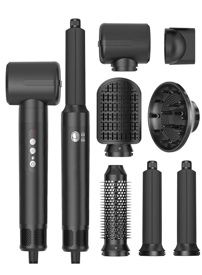 Macon Hair Dryer & Styling Set ,7 Interchangeable Attachments, Blow Dryer Brush, Straightening Comb, Curling Wand for Complete Salon Finish at Home - Image 1