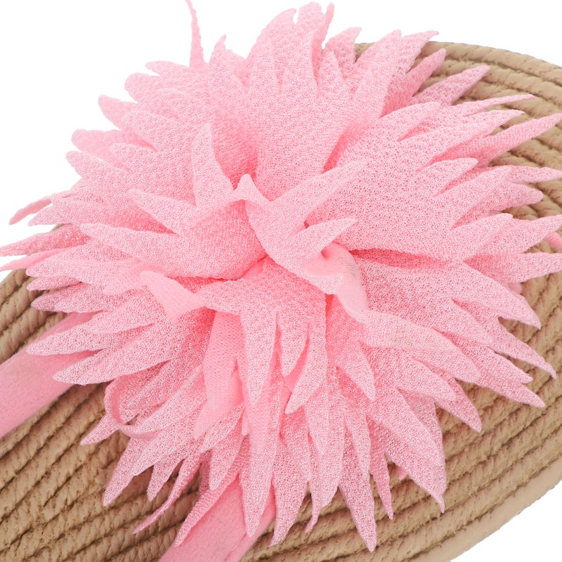2pcs Flower -flops Beach Casual Personality Sandal Slippers for Woman Girls Size 37 ( ) - Image 2