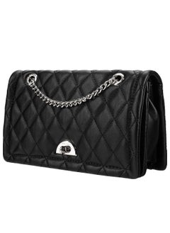 DAVID JONES Small Cross body Cellphone Bag,Quilted PU Leather Cross body Shoulder Handbags Wallet for Women with Chain Strap