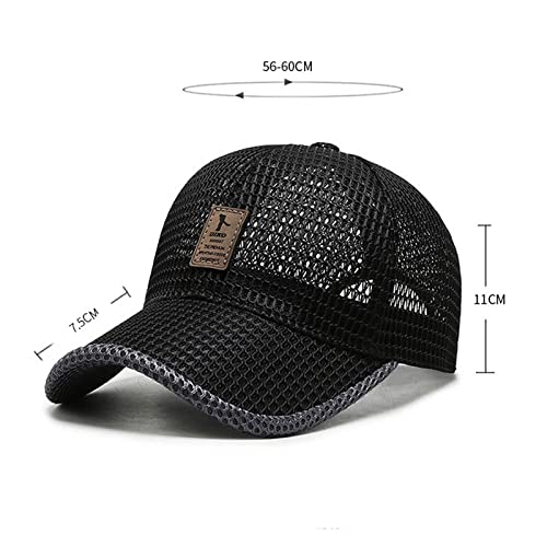 FASHIXD Summer Mesh Baseball Cap for Men Women Trucker Mesh Hat Baseball Hats Outdoor Sports Running hat (1-Blue) - Image 2