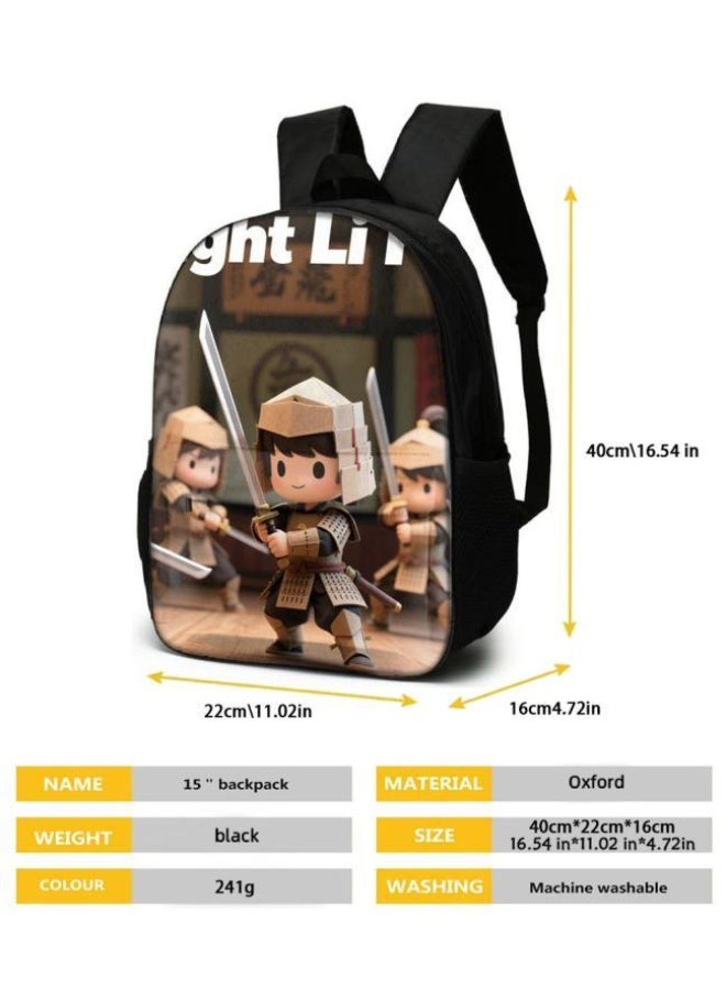 Bright Li Fire Three-piece set of cartoon bags, easily cope with various occasions (students, children, friends' outings, mountain climbing, schooling, etc.) | Backpack + hand-held + stationery bag | School season/holiday gifts - 114 - Image 5