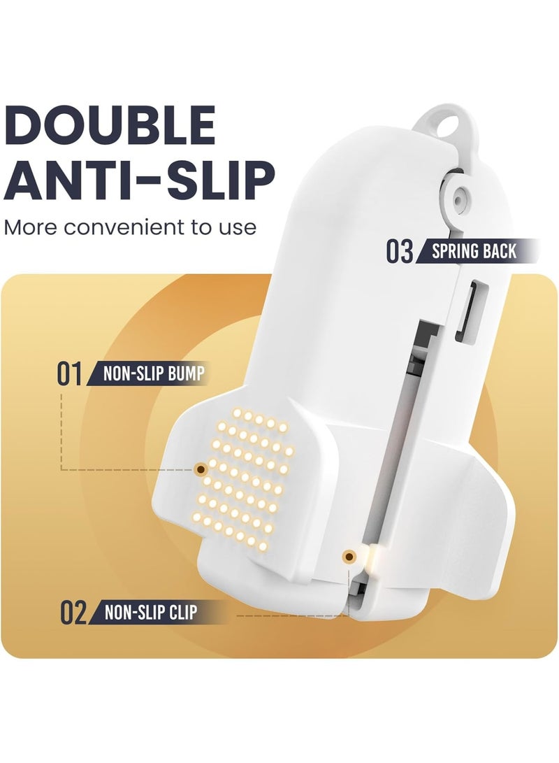 Suntown 2 Pcs Rolling Slide Clip for Vacuum Storage Bags, Airtight Vacuum Seal Clips Plastic Clamps, Slide Seal Accessories for Space Saver Bags, Plastic Heavy Seal Grip, Air Tight Seal - Image 3