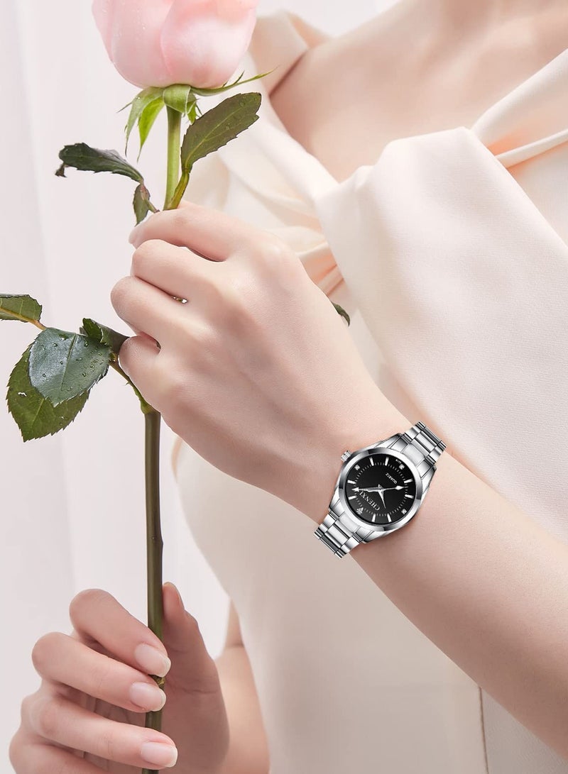 Chenxi Lady's Classic Wrist Watch Silver/Black - Image 3