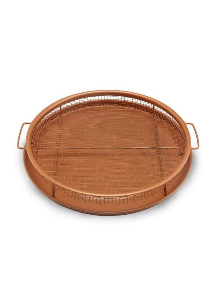 2-in-1 Round Frying and Draining Tray – Large Size for Frying, Oven Use, and Serving  Rg - Image 2