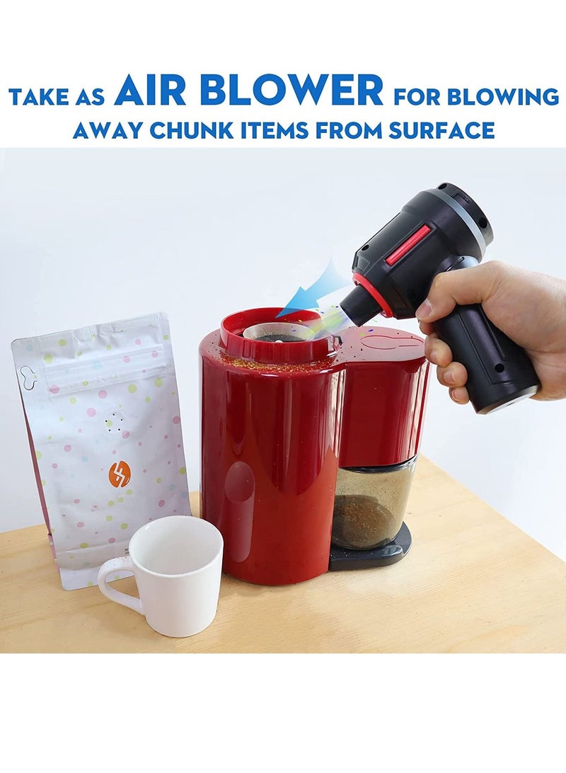 3-in-1 Computer Vacuum, Compressed Air Duster Blower, Portable Handheld Vacuum Cleaner Cordless, Rechargeable car Hoover, Mini Keyboard Cleaner Kit, Electric Spray air can for PC, Laptop, Electronics - Image 5