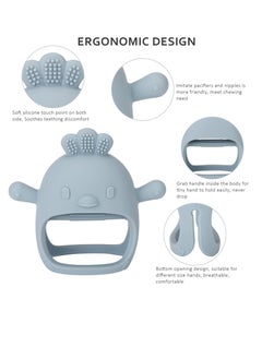 Arabest Silicone Baby Teether Toy for Infants 3+ Months, BPA Free Anti-Drop Silicone Mitten Teething Toy for Soothing Sore Gums Yellow  - Image 4