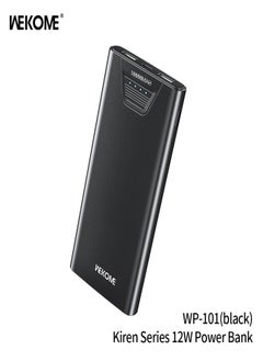 WEKOME Wekome WP-101 Power Bank 10000MAH: High-Speed Charging, 50% Charge in 30 Minutes* - Type-C, Micro and USB Inputs. Compatible with Apple, Samsung & More. Black  - Image 1