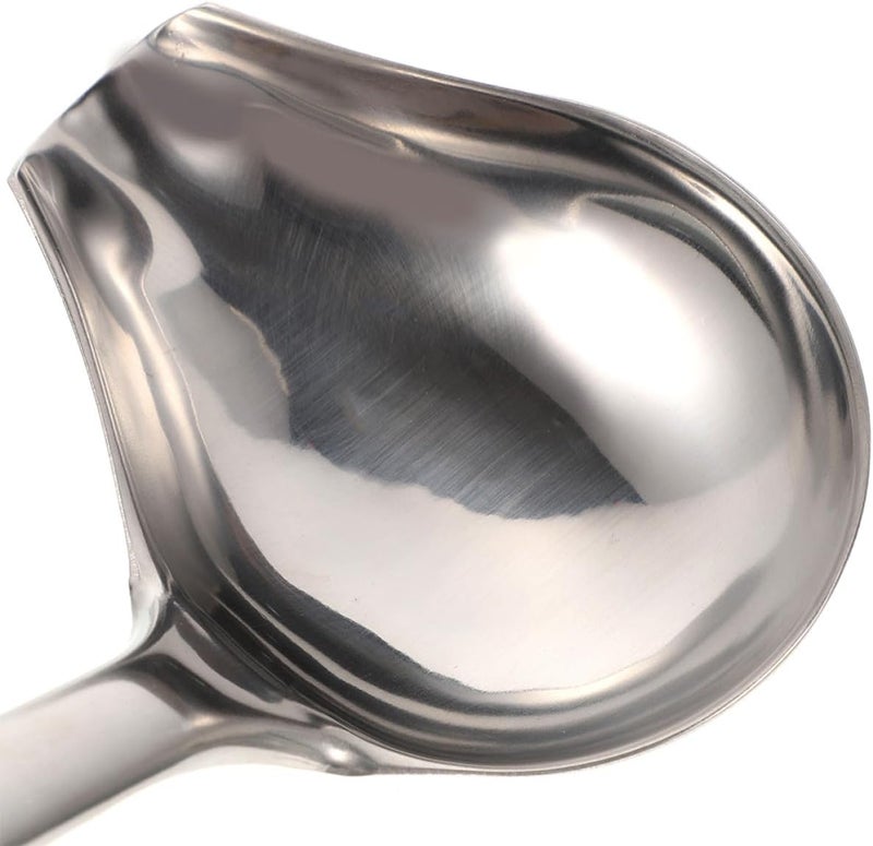 GALPADA 2pcs Stainless Steel Gravy Ladles with Pour Spout Non-slip Small Sauce Spoons for Kitchen Cooking and Serving - Image 3