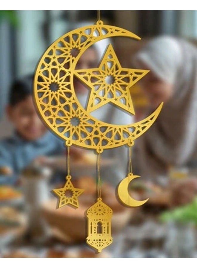 NKX Ramadan Decorations – Premium Quality Acrylic with a String – Ramadan Decorations for Home – Home Decoration for Outdoor & Indoor - Image 1